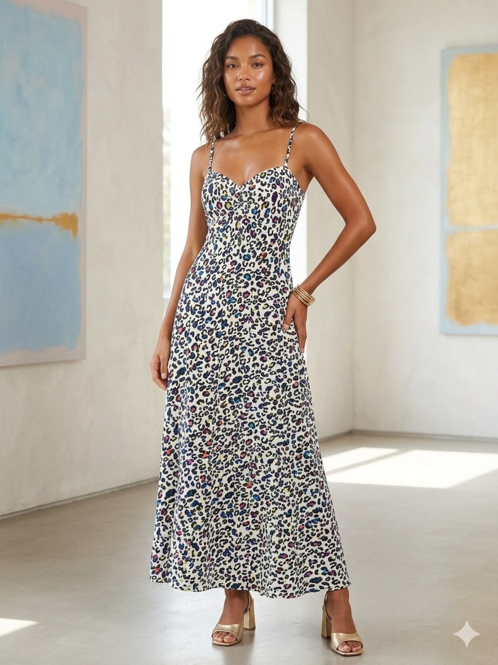 Global Villa Leopard Print Dress